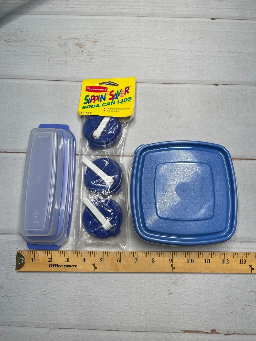 Vintage Rubbermaid Bundle Butter Container Sippin Saver Lids Sandwich Keeper